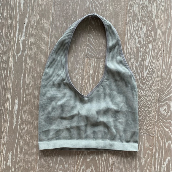 Sunday Best Sinchseamless Halter Top, Size M, Dry Basil Green - Picture 1 of 3